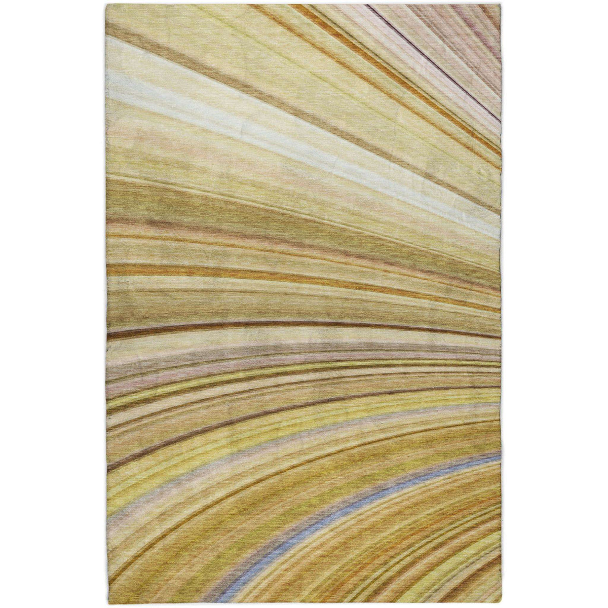9' X 12' Beige And Taupe Striped Shag Washable Area Rug With UV Protection - HomeRoots - Flyclothing LLC