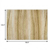 10' X 14' Beige And Taupe Striped Shag Washable Area Rug With UV Protection - HomeRoots - Flyclothing LLC