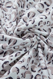 Drawstring Leopard Long Sleeve Hooded Top and Shorts Set - Trendsi