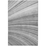 5' X 8' Gray And Silver Striped Shag Washable Area Rug With UV Protection - HomeRoots - Flyclothing LLC