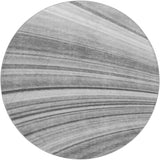 8' Gray And Silver Striped Shag Washable Round Rug With UV Protection - HomeRoots - Flyclothing LLC