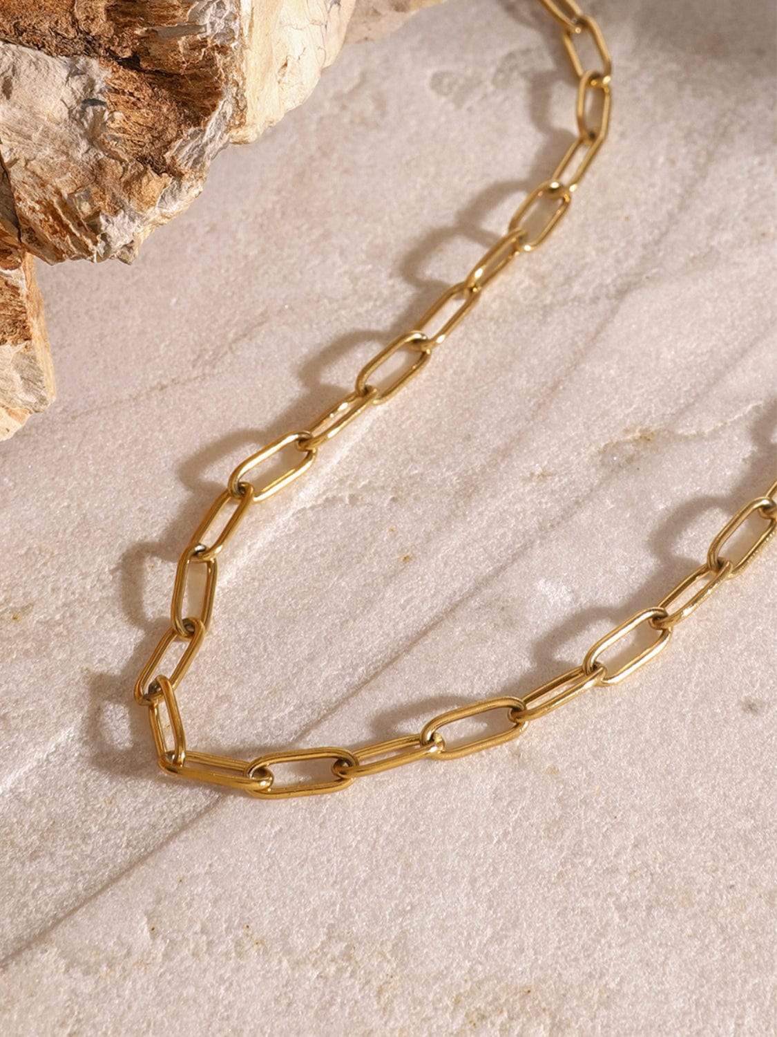 18K Gold-Plated Stainless Steel Double-Layered Necklace - Trendsi - Flyclothing LLC