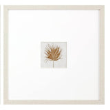 Set Of Two Neutral Palm Distressed White Framed Wall Art - HomeRoots - Flyclothing LLC