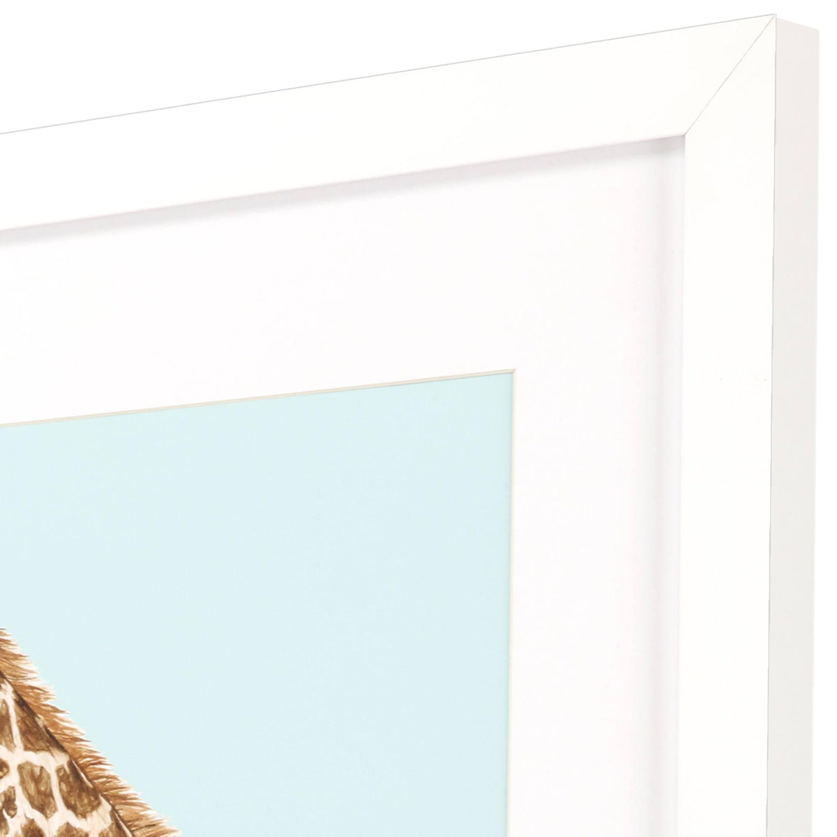 Giraffe Pop White Framed Wall Art
