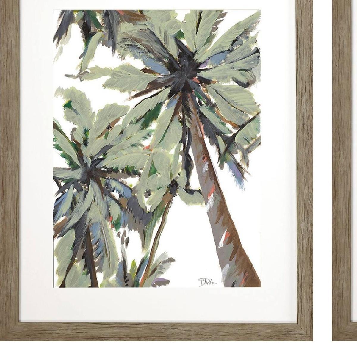 Set Of Two La Palma Brown Framed Wall Art