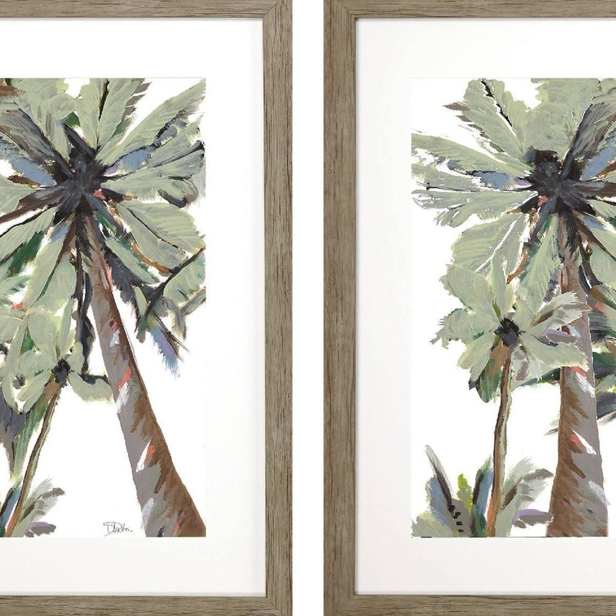 Set Of Two La Palma Brown Framed Wall Art