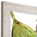 Spectrum Palm Fronds II Distressed White Framed Wall Art - HomeRoots - Flyclothing LLC