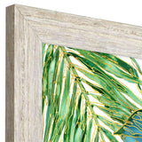 Spectrum Palm Fronds IV Distressed White Framed Wall Art - HomeRoots - Flyclothing LLC