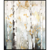 Birch Silhouette I Black Floater Frame Wall Art - HomeRoots - Flyclothing LLC