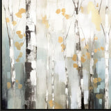 Birch Silhouette I Black Floater Frame Wall Art
