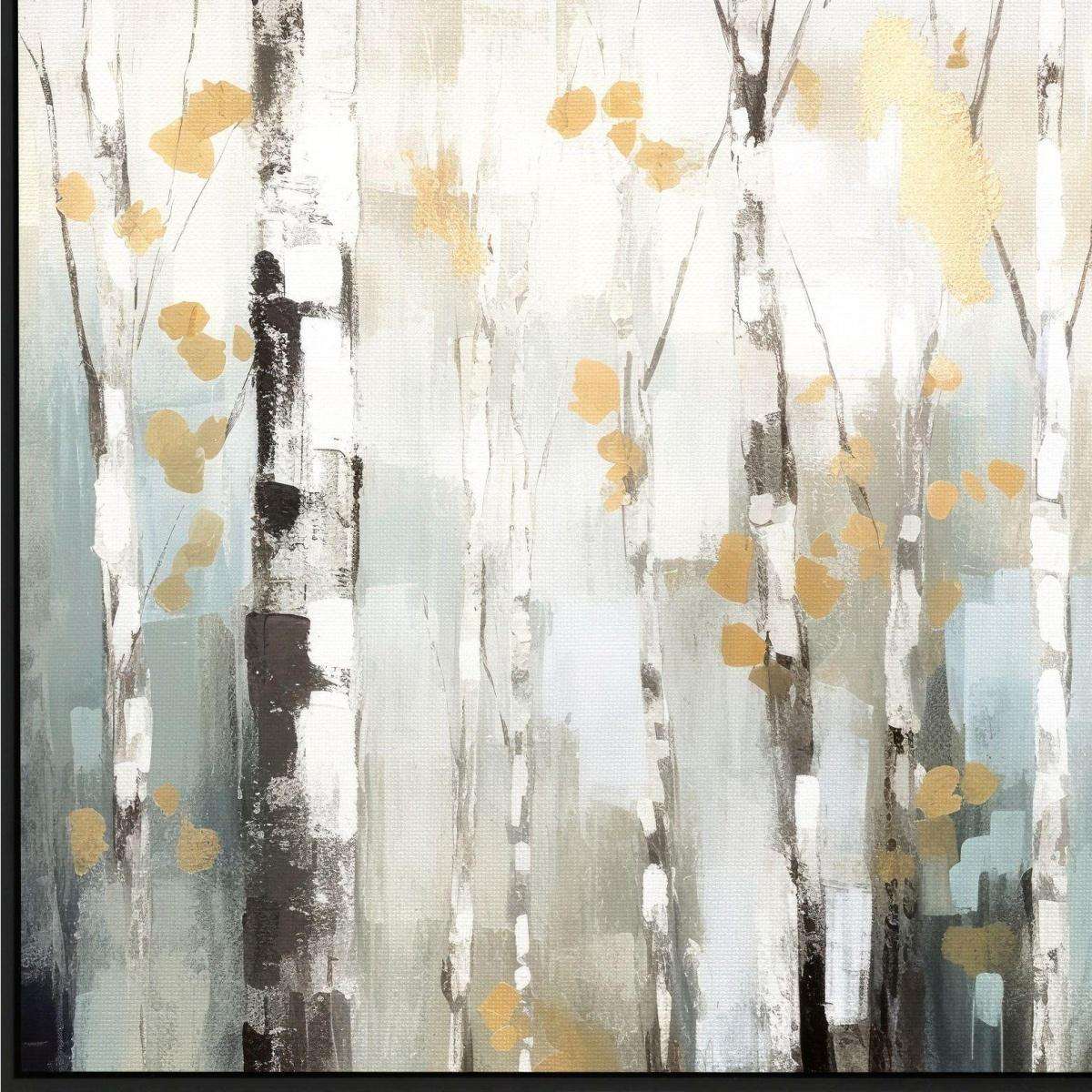 Birch Silhouette I Black Floater Frame Wall Art - HomeRoots - Flyclothing LLC