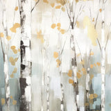 Birch Silhouette I Black Floater Frame Wall Art