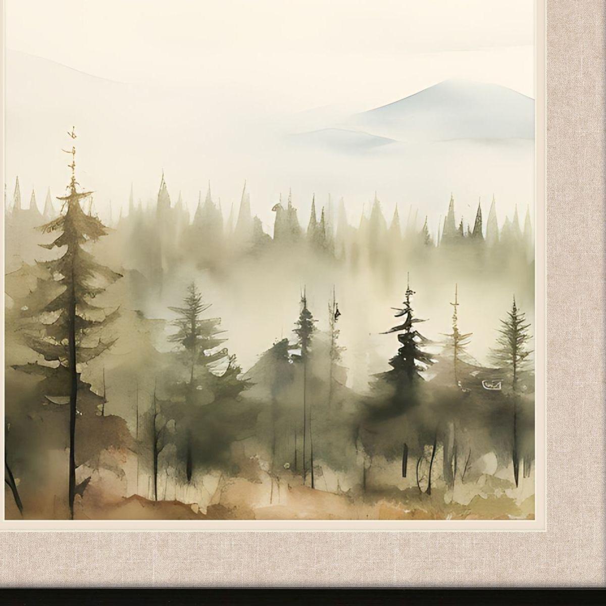 Mountain Glimpse I Brown Framed Wall Art