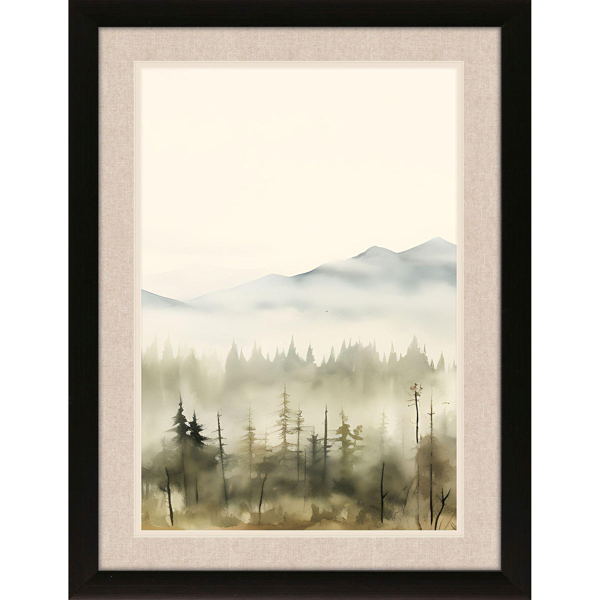 Mountain Glimpse II Brown Framed Wall Art
