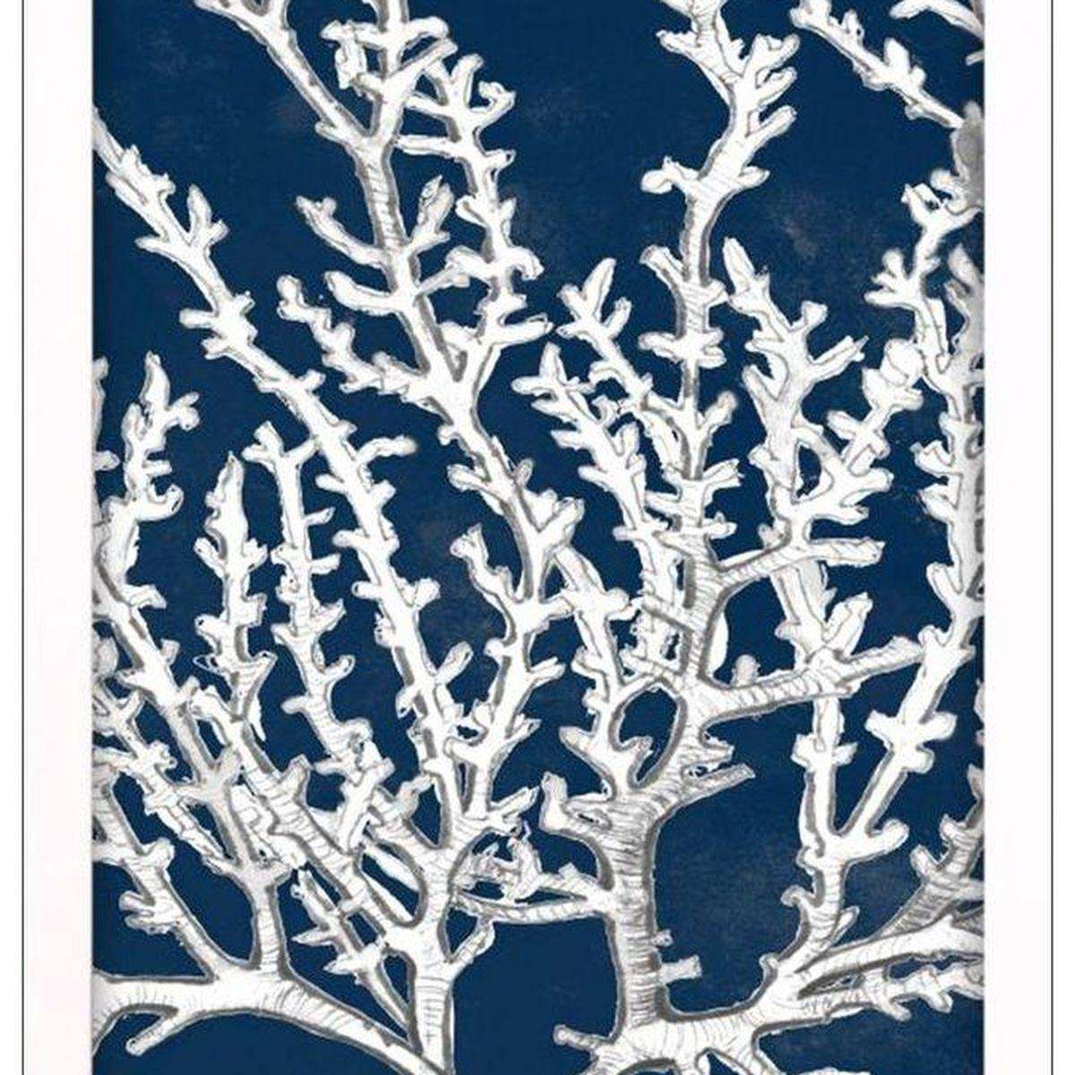 Set Of Three Coastal Coral White Framed Wall Art - HomeRoots - Flyclothing LLC