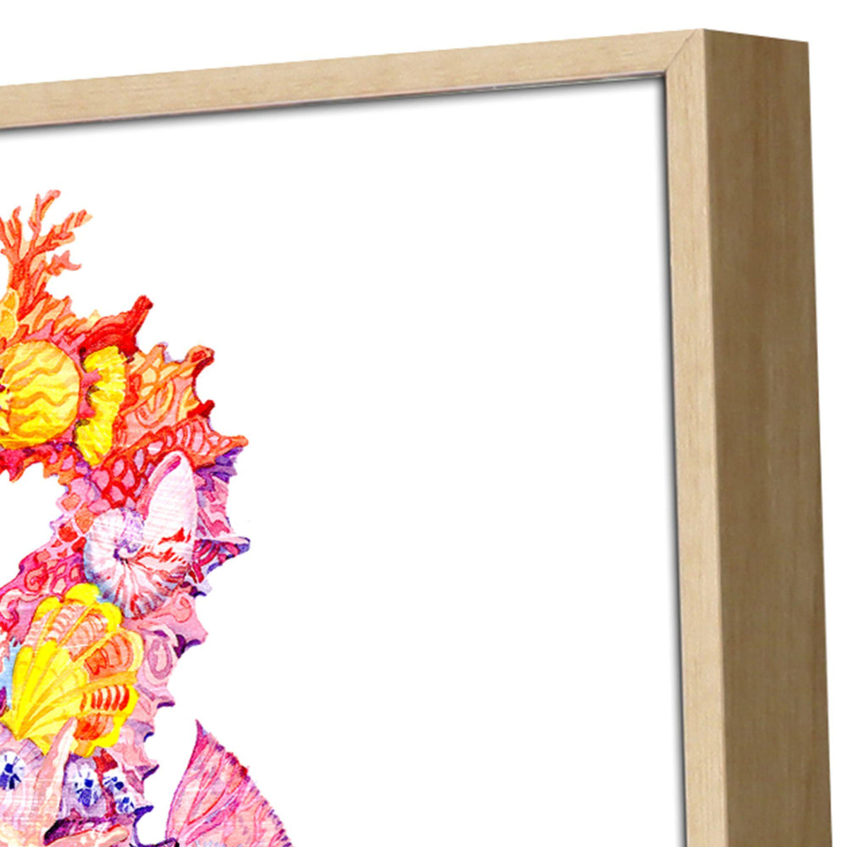 Set Of Four Nassau Sea Life Brown Framed Wall Art - HomeRoots - Flyclothing LLC