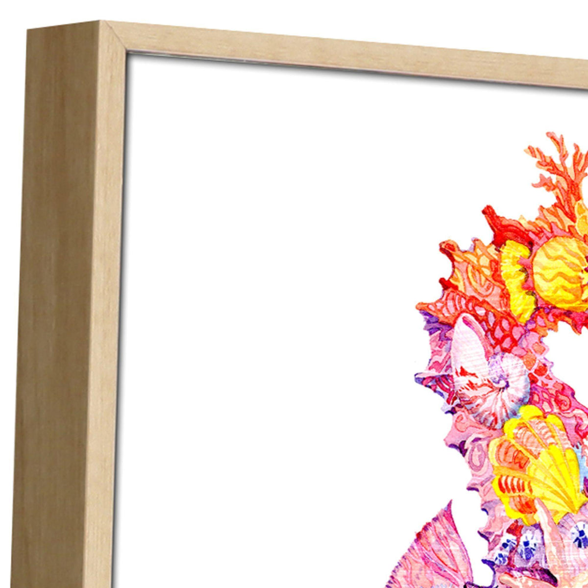 Set Of Four Nassau Sea Life Brown Framed Wall Art - HomeRoots - Flyclothing LLC