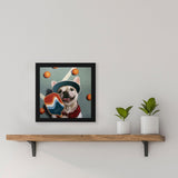 Varsity Pickle Black Framed Wall Art