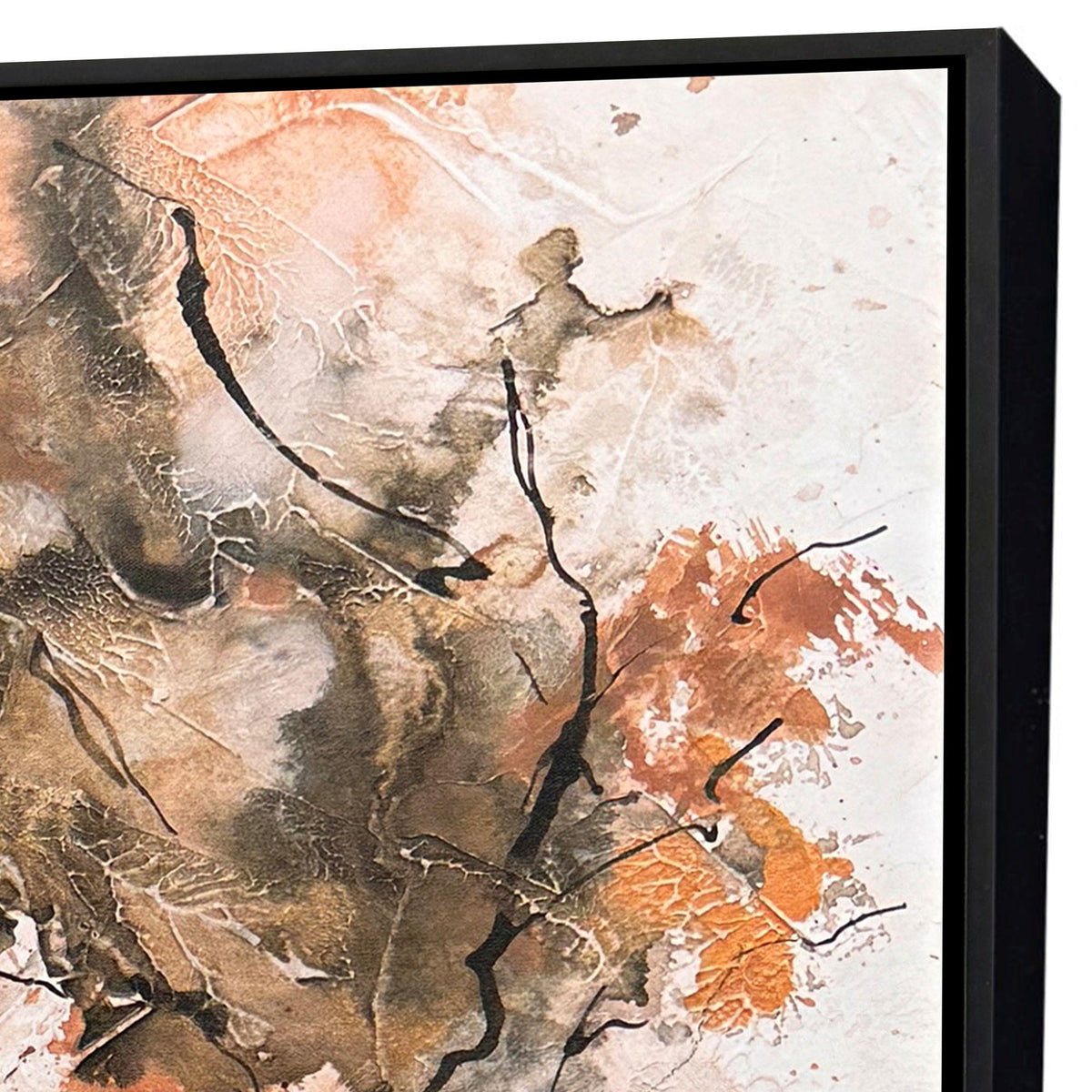 Set Of Two Textural Trees Black Floater Frame Wall Art - HomeRoots - Flyclothing LLC