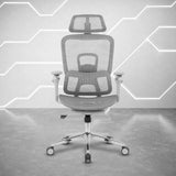 Gray Adjustable Height Swivel Rolling Gaming Chair With Footrest - HomeRoots - Flyclothing LLC