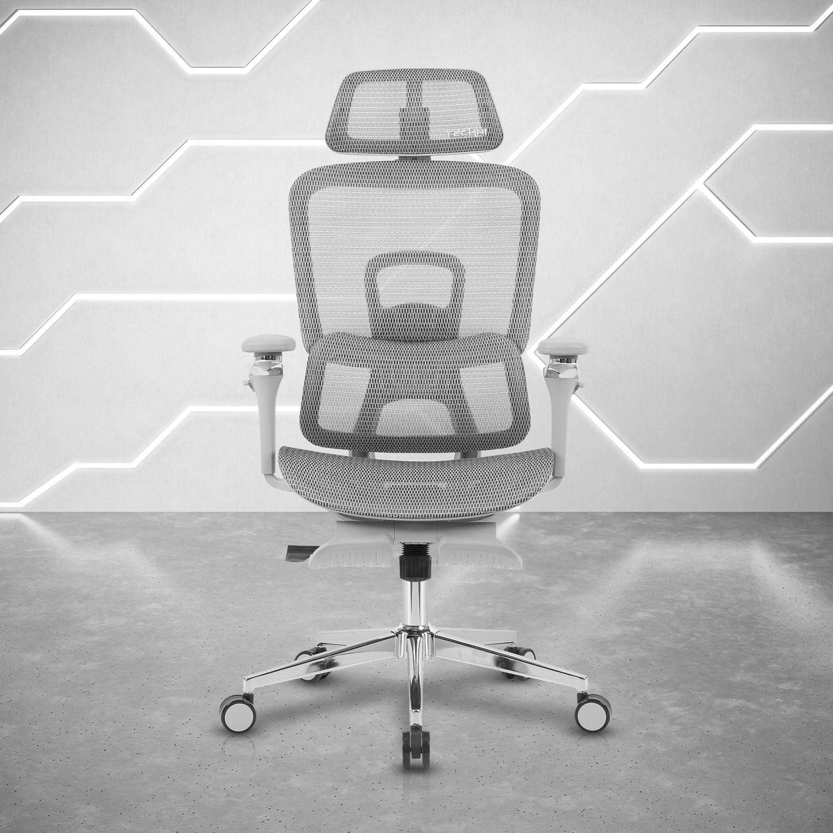 Gray Adjustable Height Swivel Rolling Gaming Chair With Footrest - HomeRoots - Flyclothing LLC