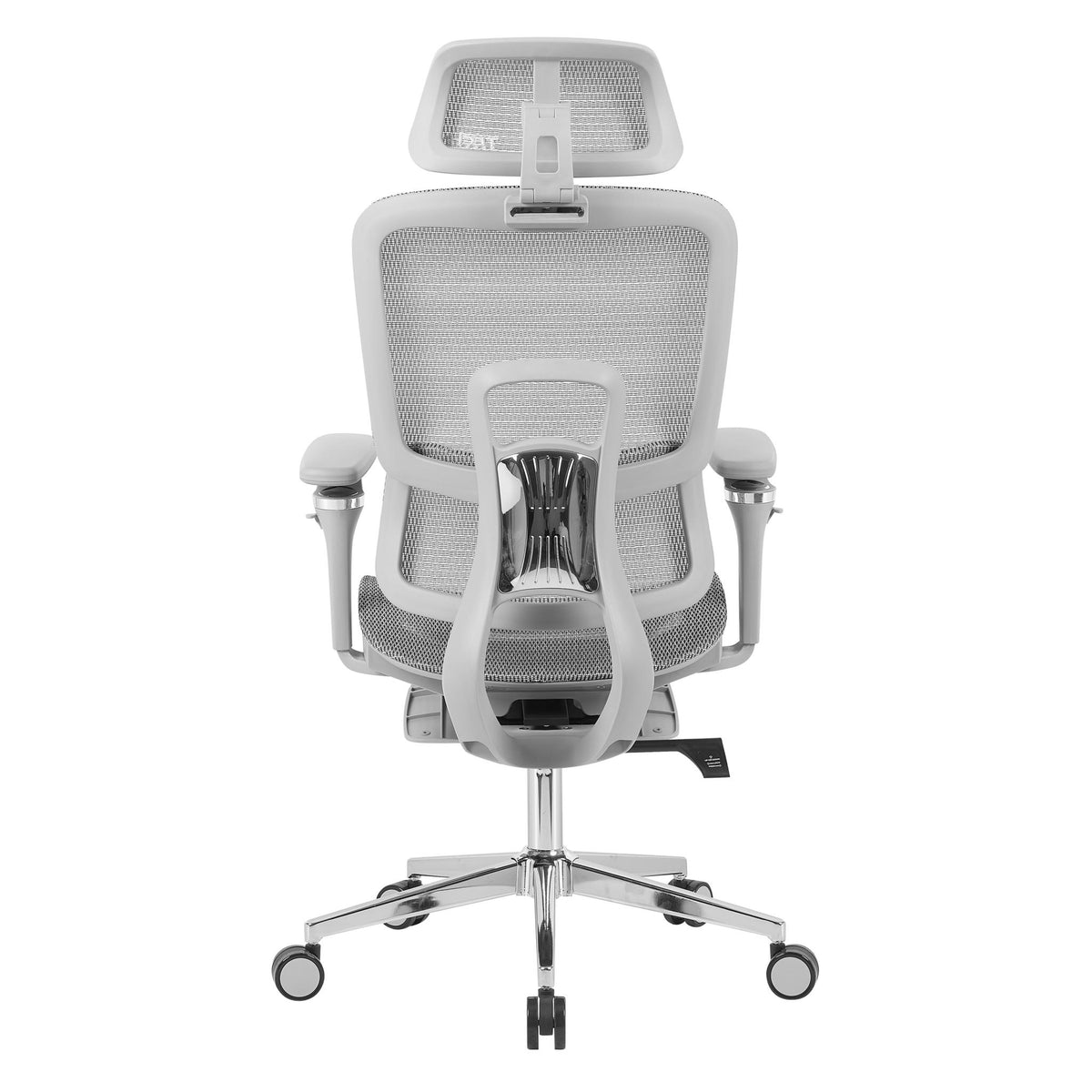 Gray Adjustable Height Swivel Rolling Gaming Chair With Footrest - HomeRoots - Flyclothing LLC