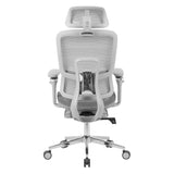 Gray Adjustable Height Swivel Rolling Gaming Chair With Footrest - HomeRoots - Flyclothing LLC