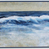 Set Of Two Breaking Shore Waves Brown Framed Wall Art