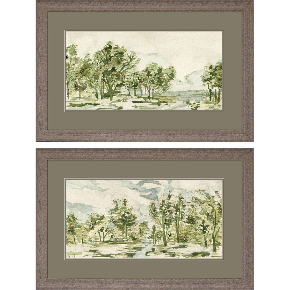 Set Of Two Forest Path Brown Framed Wall Art - HomeRoots - Flyclothing LLC