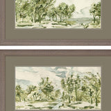 Set Of Two Forest Path Brown Framed Wall Art