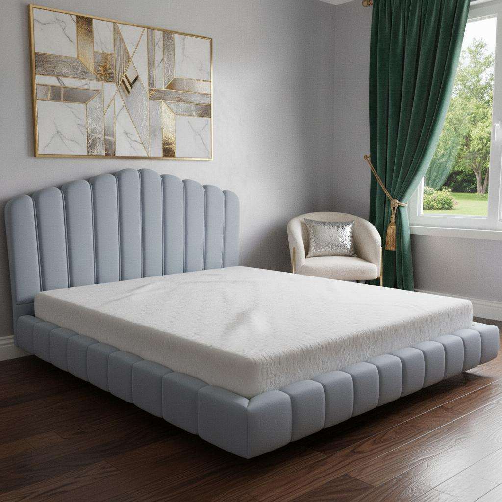 Natural Solid Wood Queen Bed Frame - HomeRoots - Flyclothing LLC