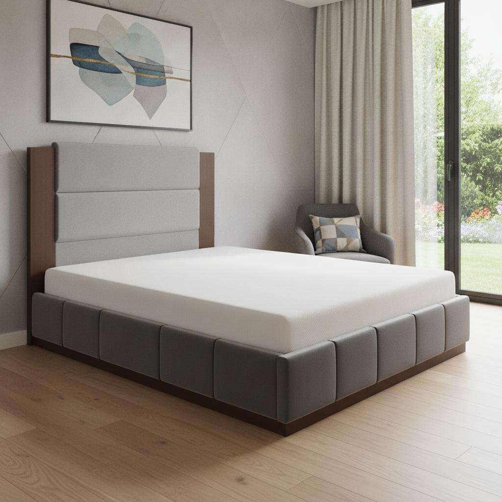 Natural Solid Wood Queen Bed Frame - HomeRoots - Flyclothing LLC