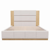 Natural Solid Wood Queen Bed Frame - HomeRoots - Flyclothing LLC