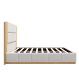 Natural Solid Wood Queen Bed Frame