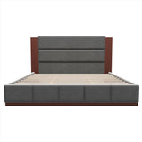 Natural Solid Wood King Bed Frame