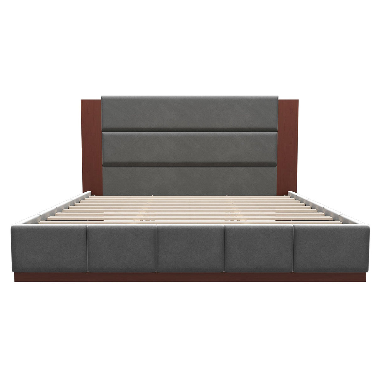 Natural Solid Wood King Bed Frame