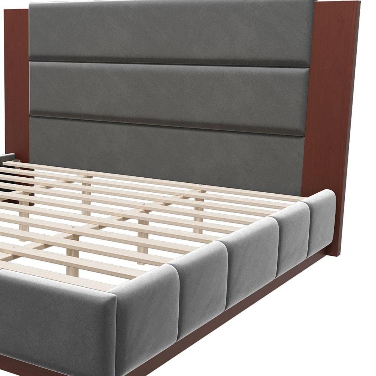 Natural Solid Wood King Bed Frame