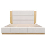 Natural Solid Wood King Bed Frame - HomeRoots - Flyclothing LLC
