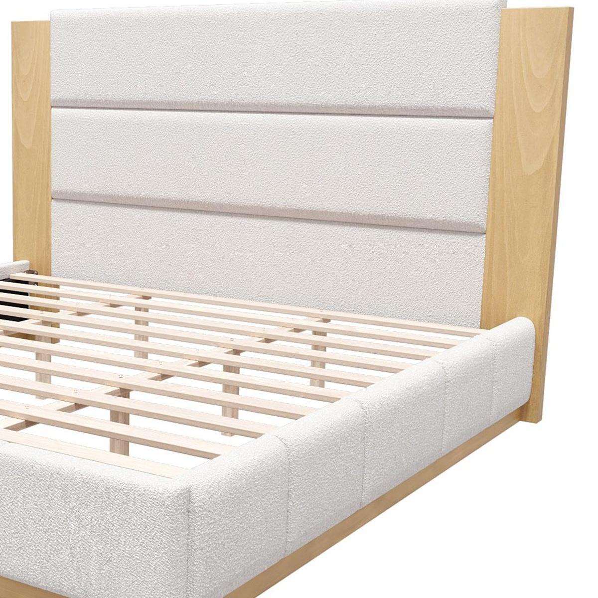 Natural Solid Wood King Bed Frame - HomeRoots - Flyclothing LLC