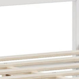 White Solid Wood King Bed Frame