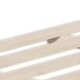 White Solid Wood King Bed Frame
