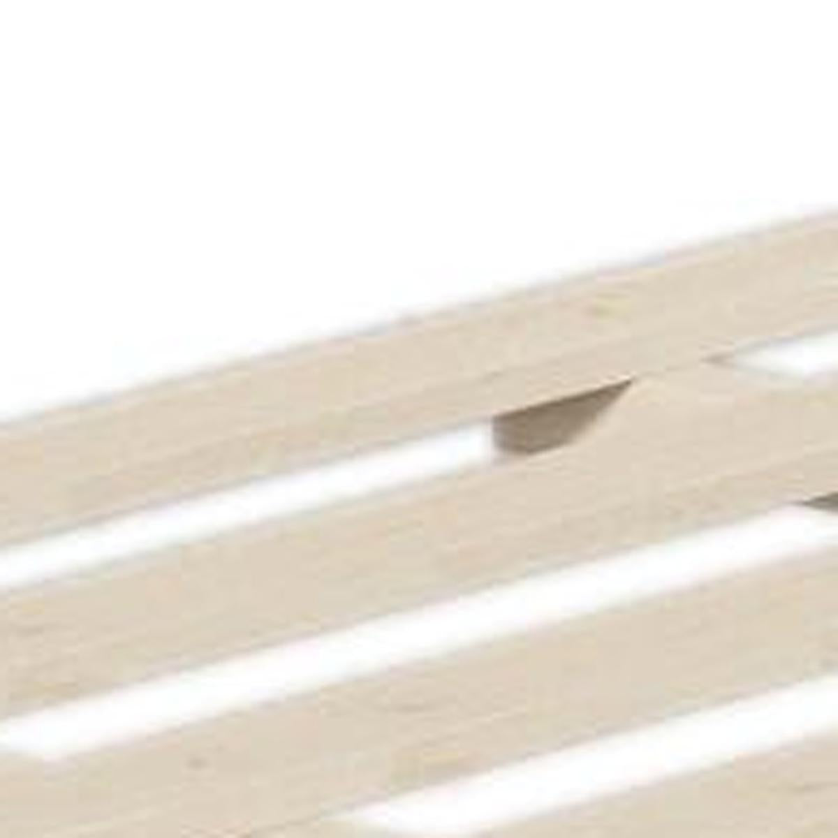White Solid Wood King Bed Frame