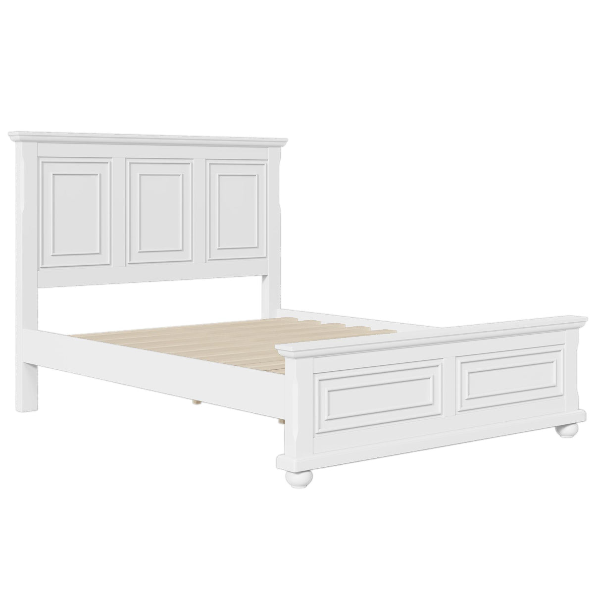 White Wood Queen Bed Frame