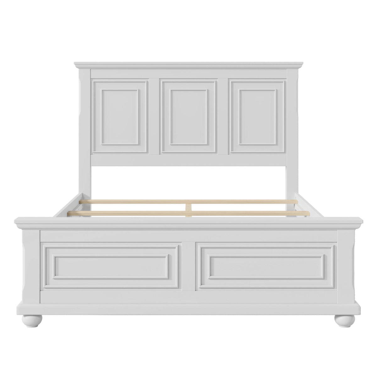 White Wood Queen Bed Frame