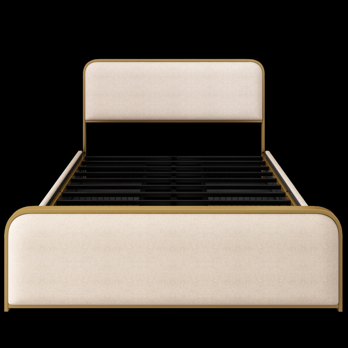 Natural Metal Queen Bed Frame