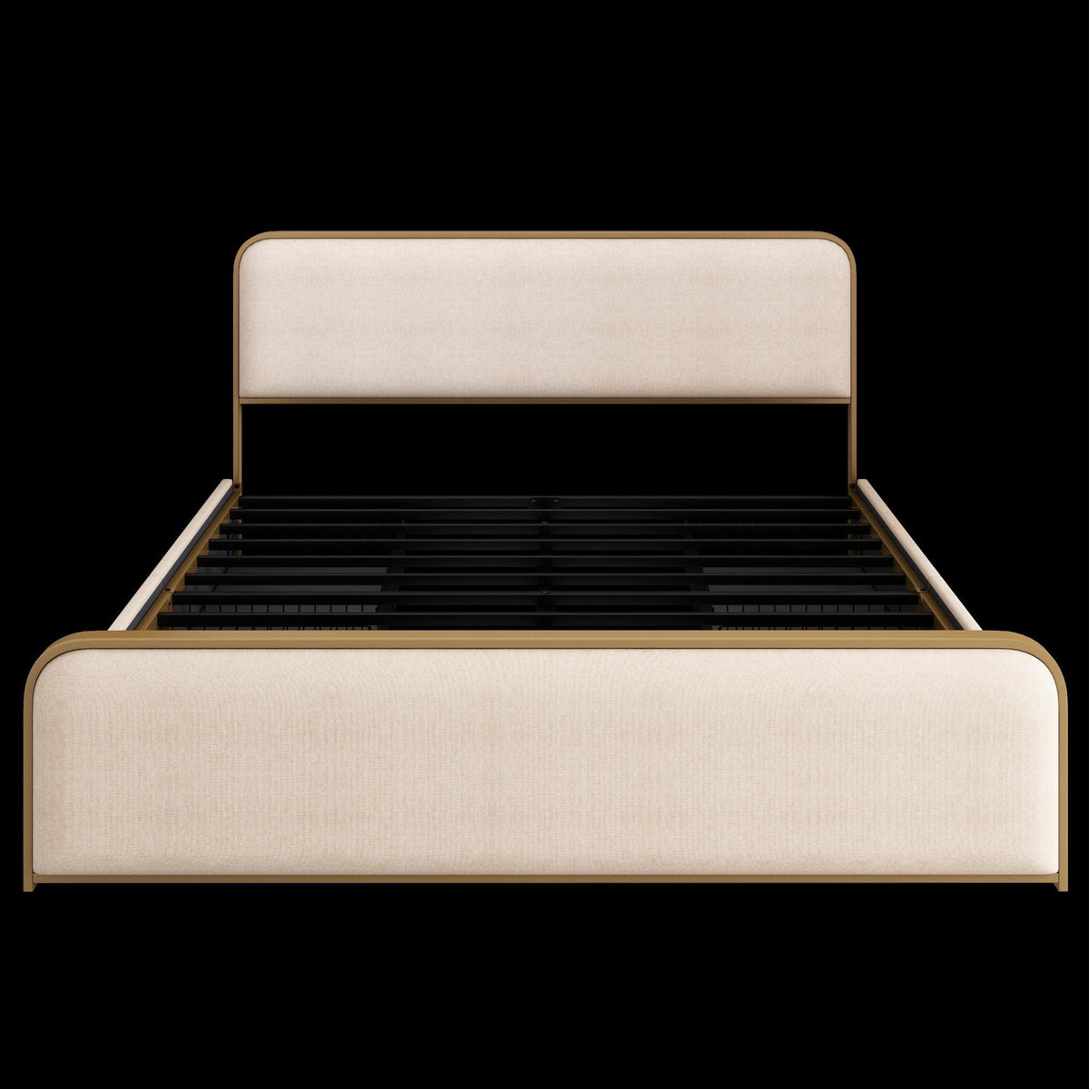 Natural Metal King Bed Frame