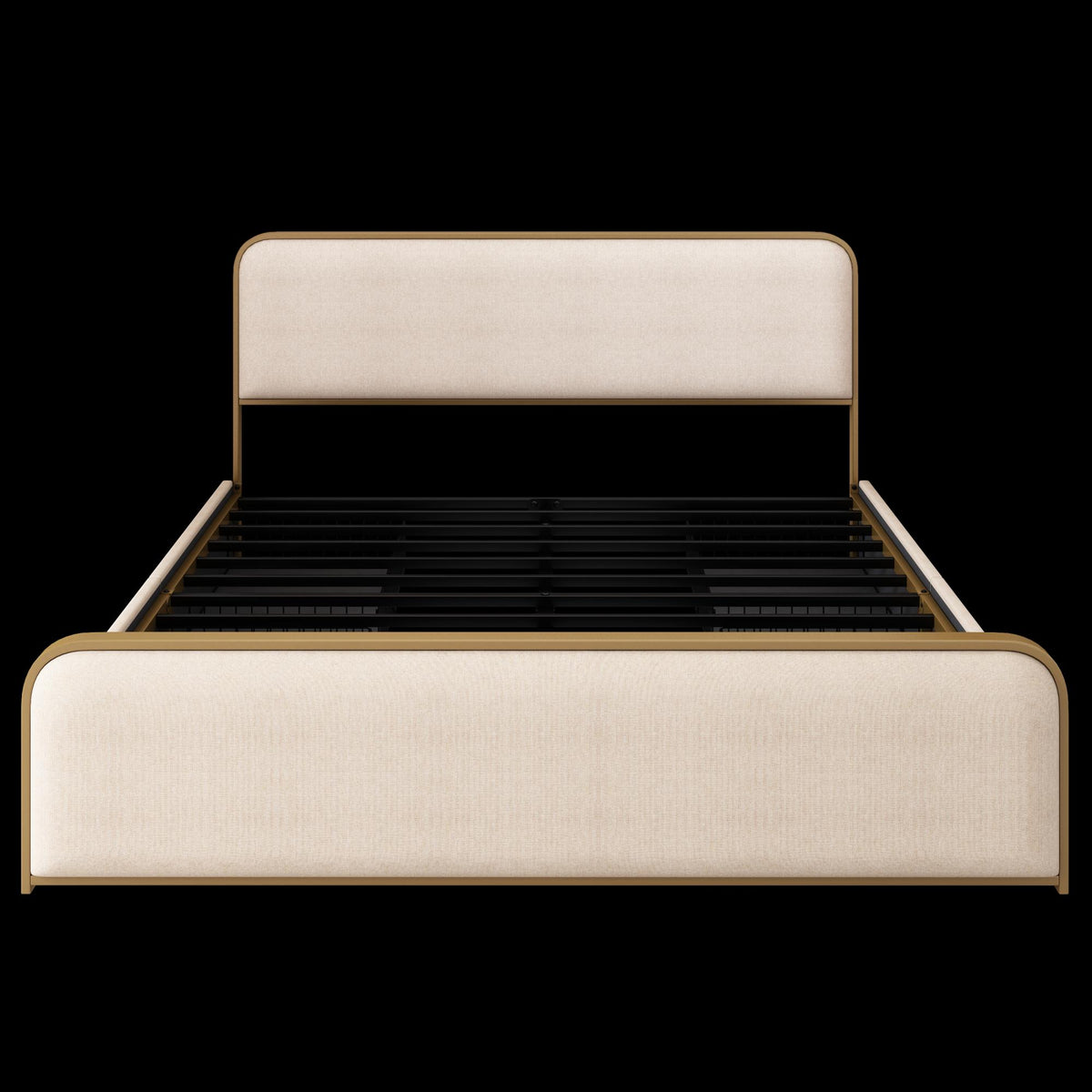 Natural Metal King Bed Frame