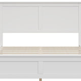 White Solid Wood Full Bed Frame