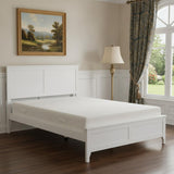 White Solid Wood Full Bed Frame