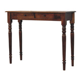 100" Chestnut Solid Wood Console Table With Two Drawers - HomeRoots - Flyclothing LLC